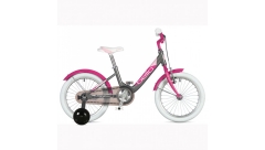 Велосипед AUTHOR Bello II 16", (2020) рама 9", колір-сріблястий // рожевий