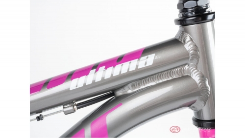 Велосипед AUTHOR (2023) Ultima 24", рама 12,5", колір-сірий // рожевий